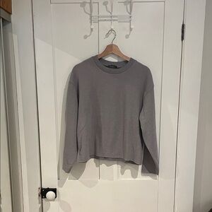 Zara Men's Crewneck Sweater in Light Gray